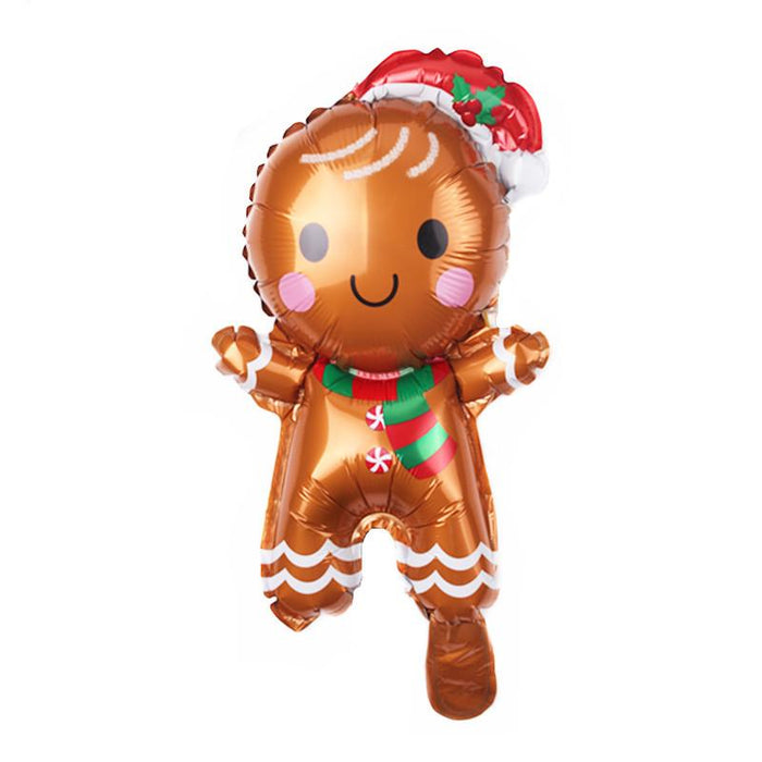 Jumbo Gingerbread Man Foil Christmas Balloon