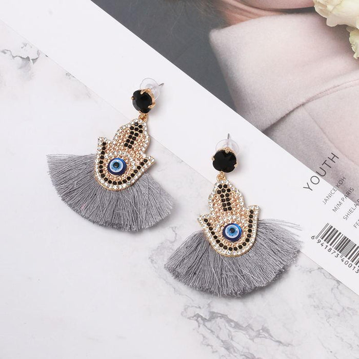 New fan tassel female Earrings accessories