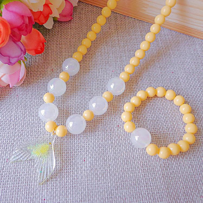 Cute Cartoon Beauty Fishtail Necklace Bracelet Set