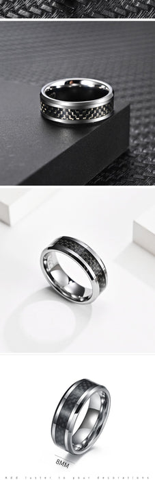 Men's Popular Tungsten Steel Ring Fashion Jewelry