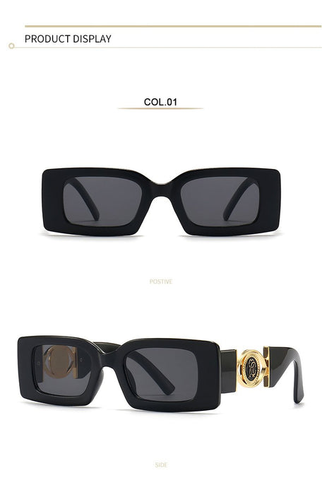 Small frame square sunglasses and sunglasses