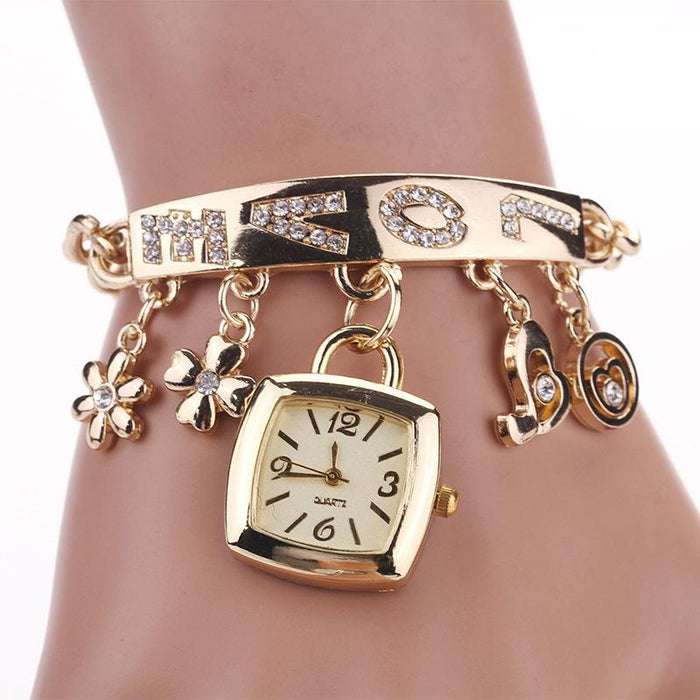 CINDY XM032 Women's Stainless Steel Bracelet Watch Female Fashion Love Bracelet Watch