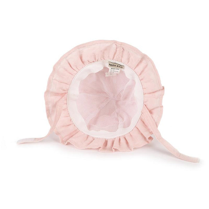 Pink Lace Bow Children's Sunscreen Warm Fisherman Hat