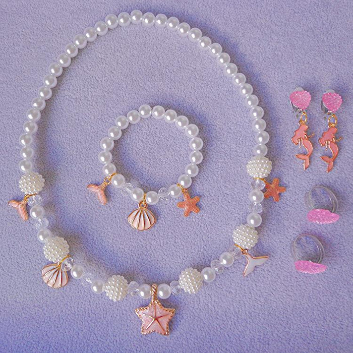 Children's Pearl Necklace Bracelet Set Underwater World Series