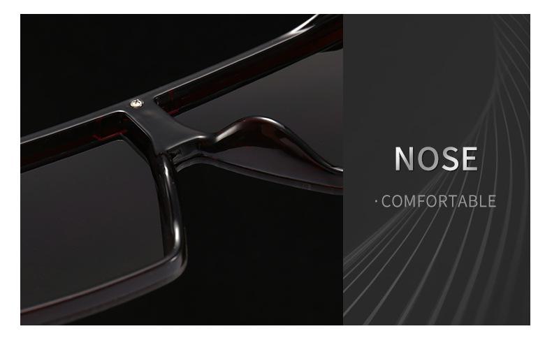 Large frame sunglasses frameless conjoined Sunglasses