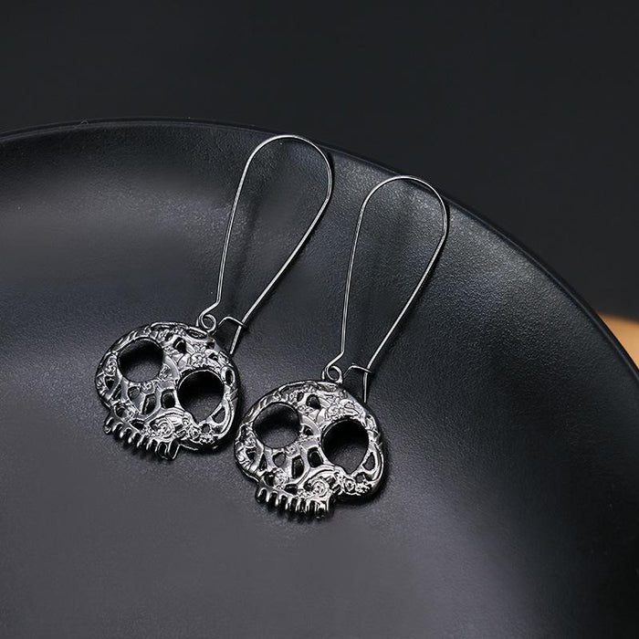 Skeleton Pumpkin Ghost Spider Web Long Earrings Oil Drop Jewelry