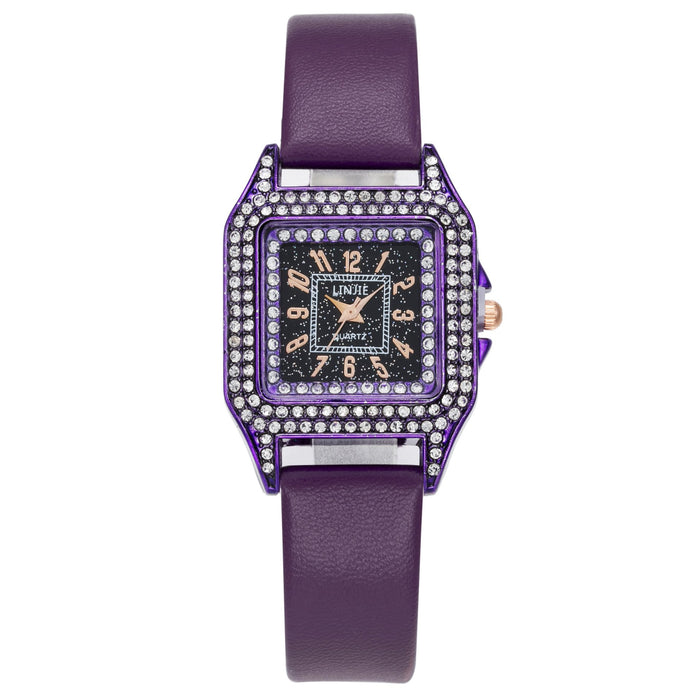 Fashion Star Studded Square Star Sky Digital Leisure Watch Llz20031