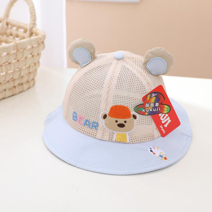 Summer Cute Baby Cartoon Bear Children Net Hat