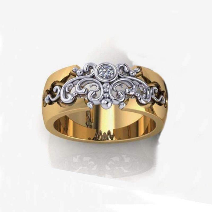 Fashion Classic Pattern Hollow Ring Female Jewelry