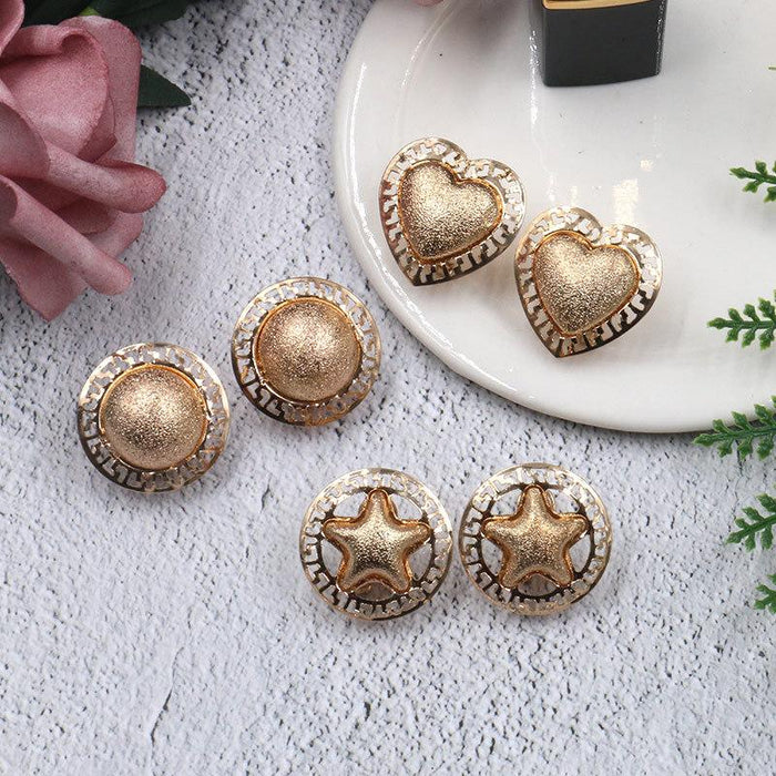 New Vintage Fashion Creativity Exaggerated Gold Earrings Jewelry