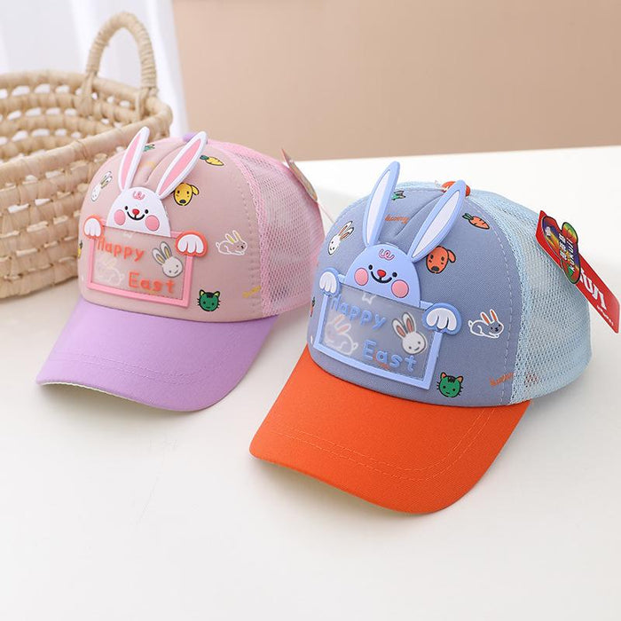 Summer Cute Bunny Children's Sunshade Net Hat