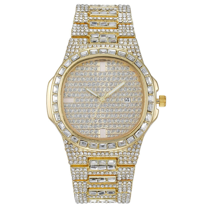 Women Watch Rhinestone Steel Quartz Fashion Wristwatch LLZ13891