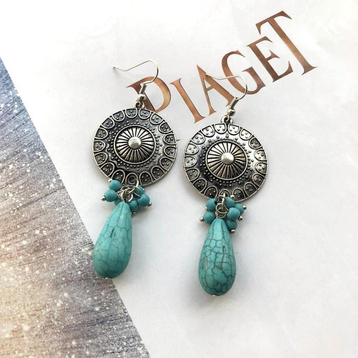 Bohemian Temperament Retro Natural stone Earrings