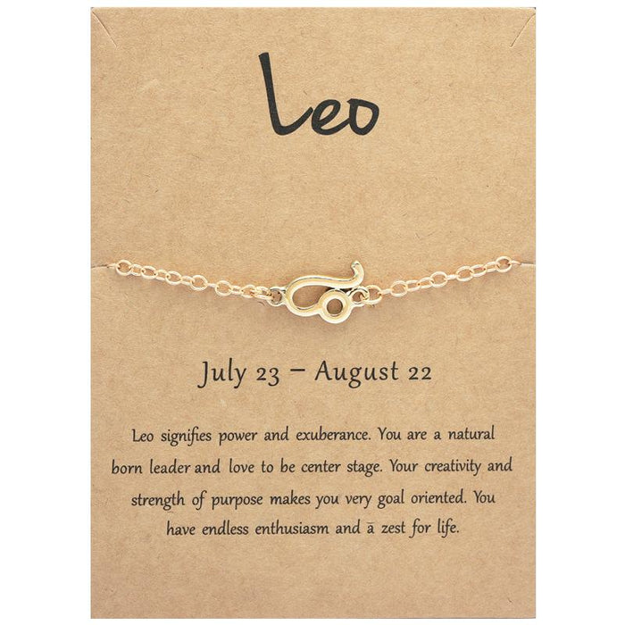 Twelve Constellations Bracelet Constellation Card Bracelet