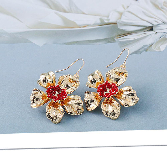 New Style Temperament Fashion Sweet Flower Earrings Earrings