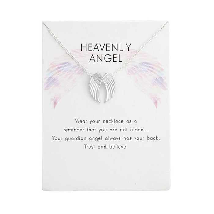 Angel Wings Necklace Angel Wings Card Necklace