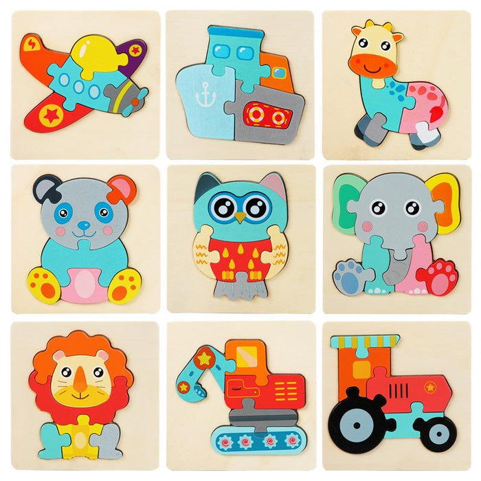 Children's Cartoon Wooden Puzzle Toy