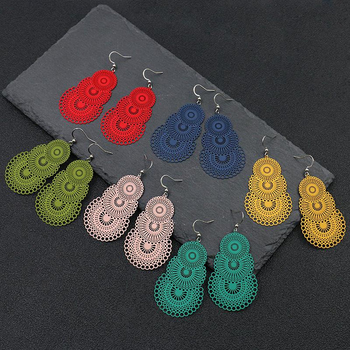 Boho Pattern Fashion colourful Earrings