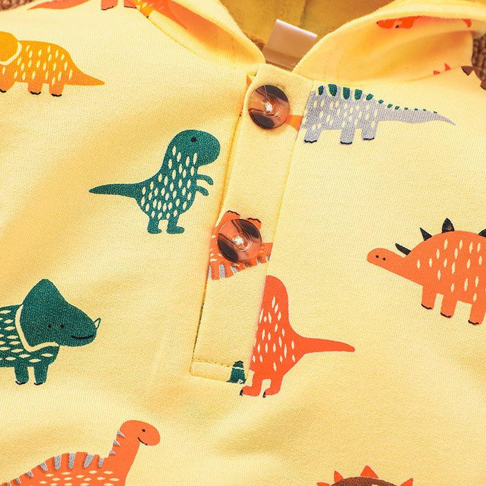 Newborn Baby Clothes Dinosaur Print Jumpsuit