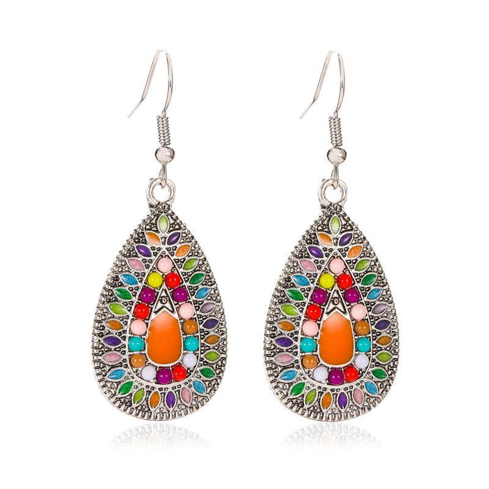 Bohemian Fashion Drop Shaped Pendant Earrings Jewelry