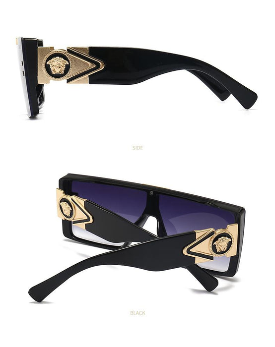 Large frame sunglasses frameless conjoined Sunglasses