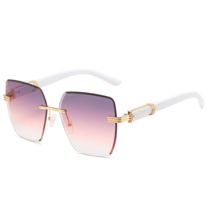 Frameless cut edge light luxury GRADIENT SUNGLASSES