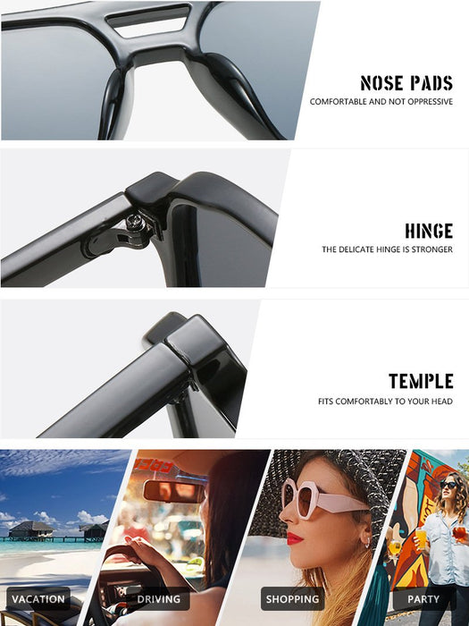 Frame double beam meter nail Sunglasses