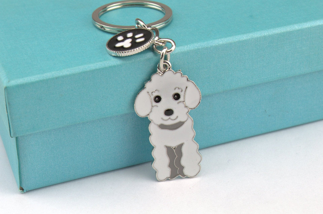 Multicolour Pet Dog Painted Zinc Alloy Keychain