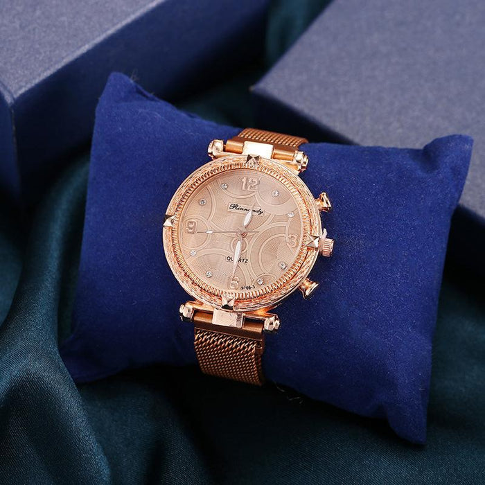 New Stainless Steel Women Wristwatch Quartz Fashion Casual Clock LLZ22322