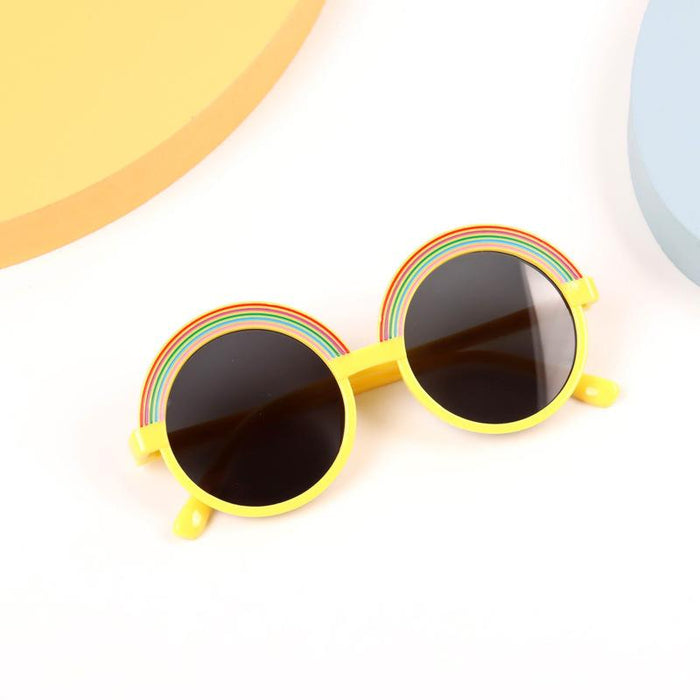 Children's sunglasses Fashion rainbow round frame anti ultraviolet