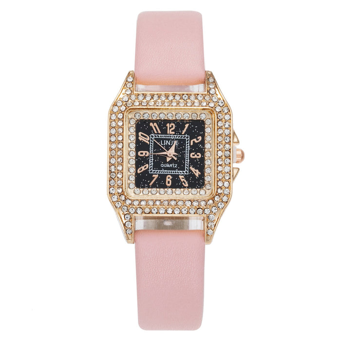 Fashion Star Studded Square Star Sky Digital Leisure Watch Llz20031