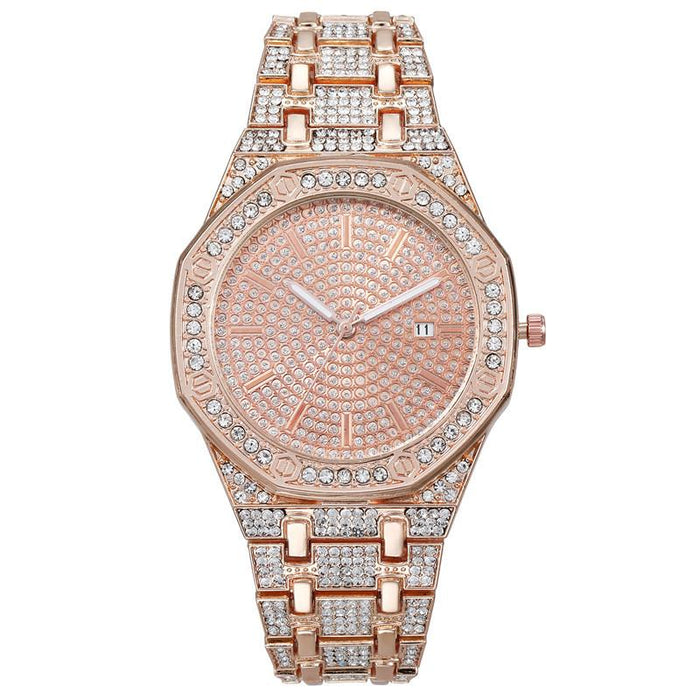 Women Watch Rhinestone Steel Quartz Fashion Wristwatch LLZ13888