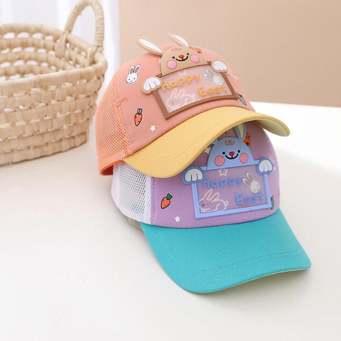 Summer Cute Bunny Children's Sunshade Net Hat