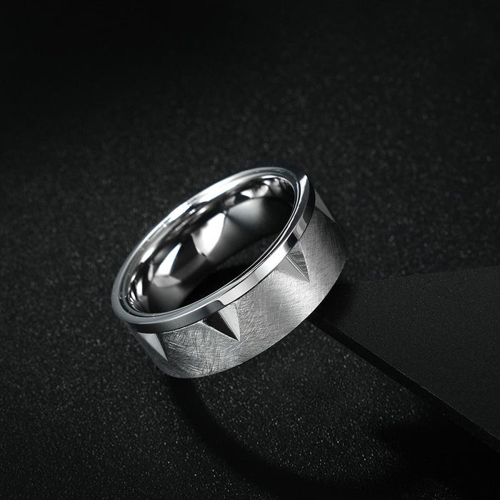 Men's Simple Fashion Retro Titanium Steel Ring Jewelry