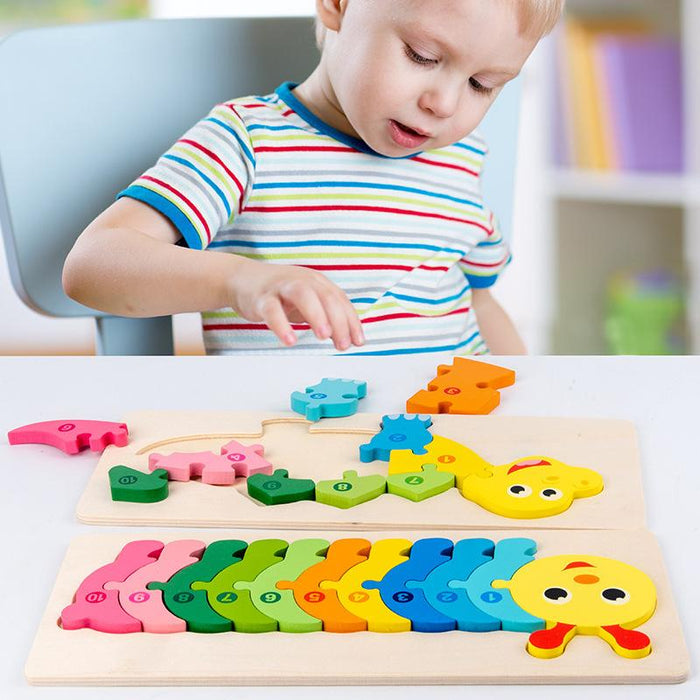 Wooden Large Buckle Three-dimensional Puzzle Toy