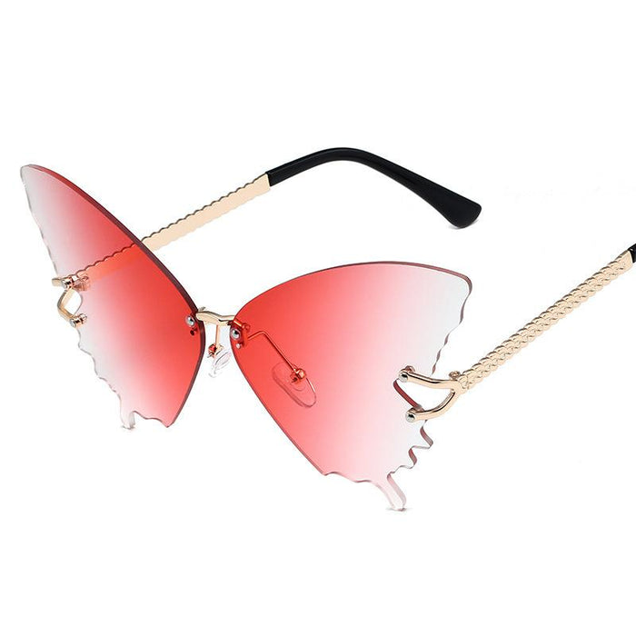 Butterfly sunglasses female large frame gradient