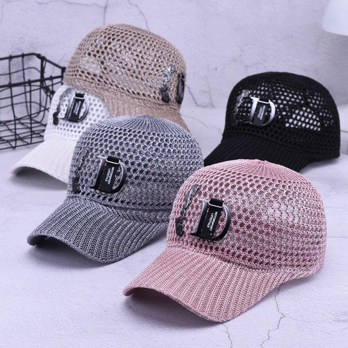 Summer Fashion Hollow Letter D Sun Protection Knight Cap