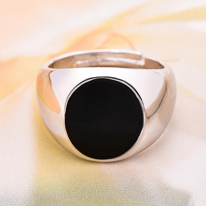 New Creative Fashion Dripping Oil Men's Ring