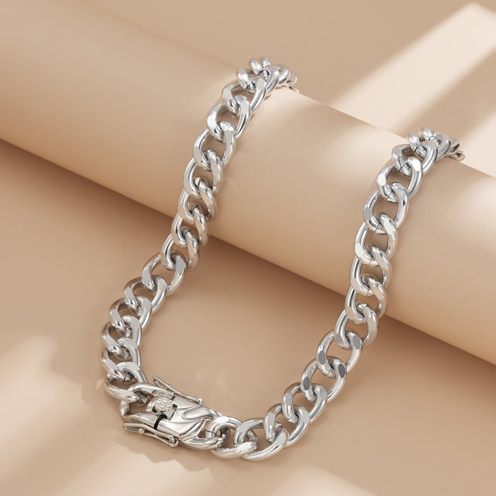 Simple and Versatile Snap Chain Clavicle Necklace