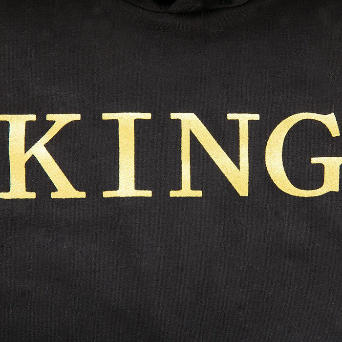 Sleeveless letter King Hoodie