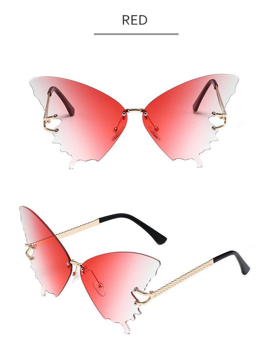 Butterfly sunglasses female large frame gradient