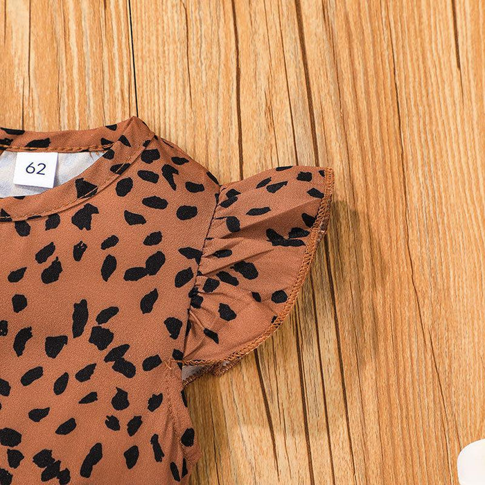 Leopard Print Baby Girls Jumpsuit