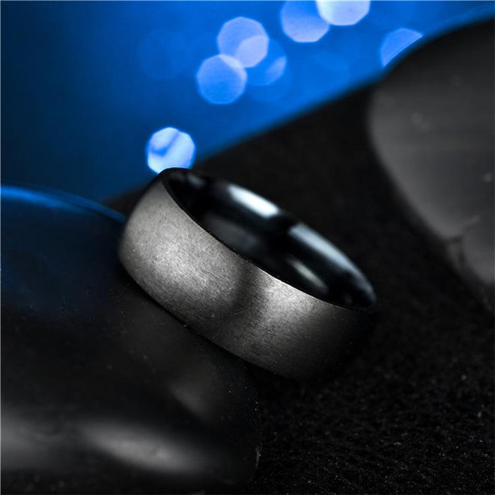 Titanium Steel Ring Stainless Steel Black Ring