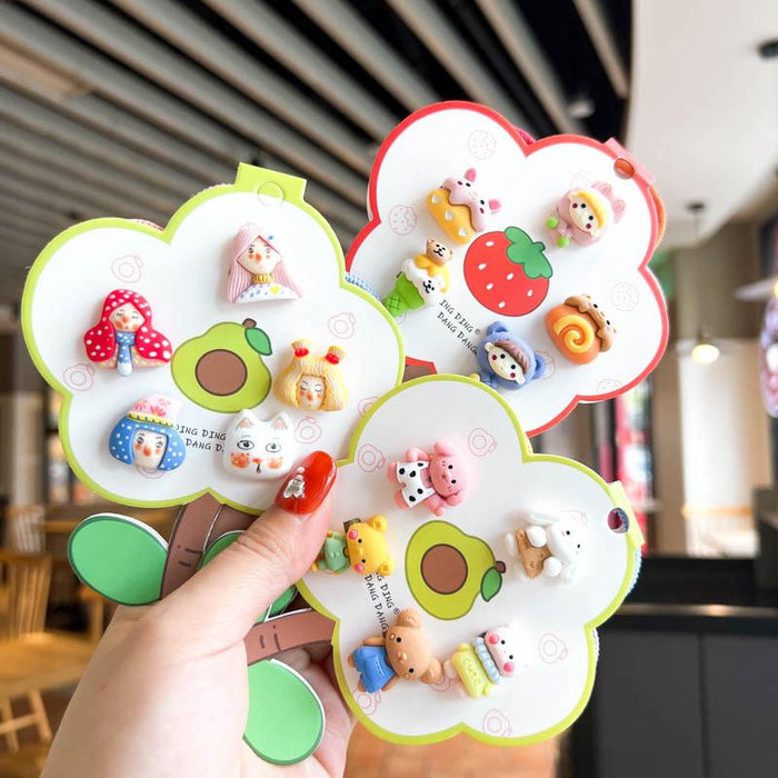 Children's hairpin cartoon mini hair circle