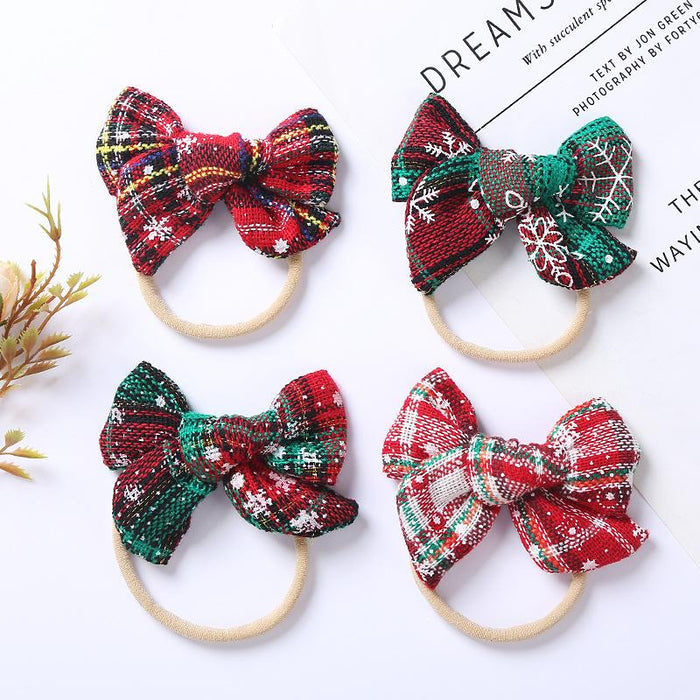 Children's Hair Tie Christmas Bow Hair Accessories