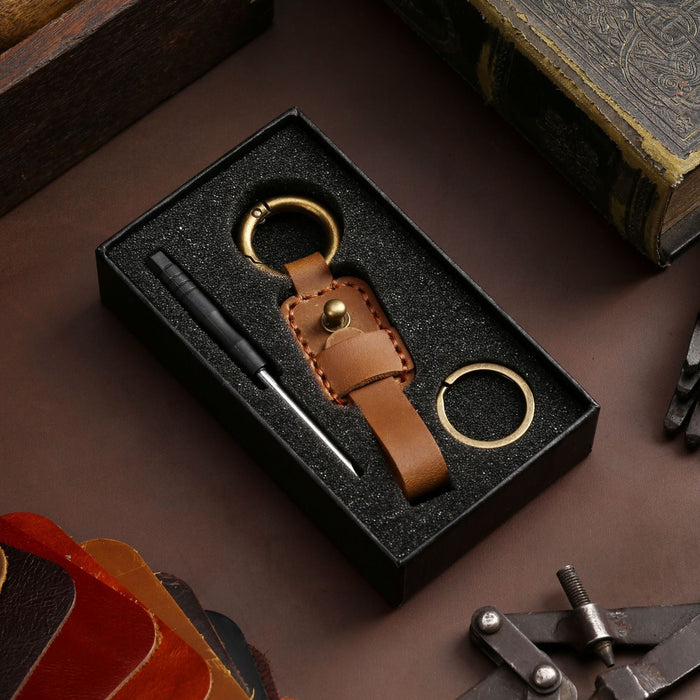 Fashion Simple Multicolour Leather Keychain