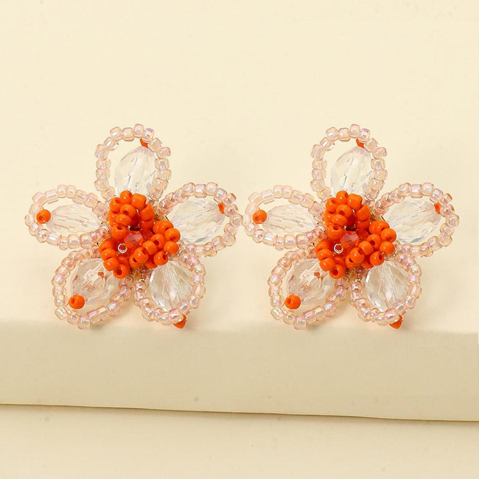 New Rose Flower Female Earrings Accessories