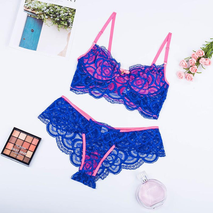 Women Sexy Lingerie Lace Underwear Two-piece Set