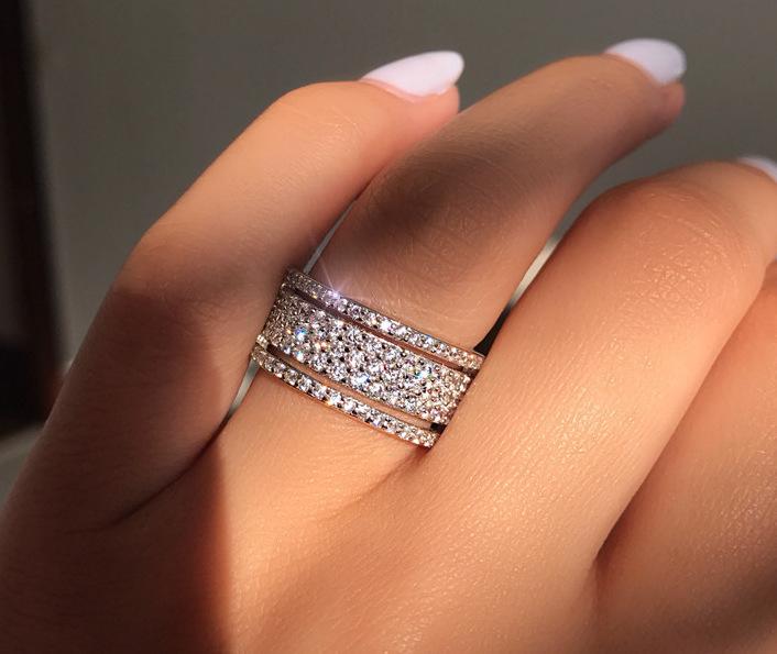 Hot Selling Creative Wheel Micro Inlaid Zircon Ring Female Jewelry