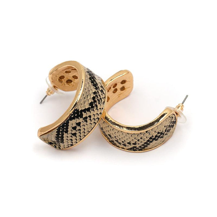 Women's Jewelry C-shaped Women's Leopard Earrings Accessories